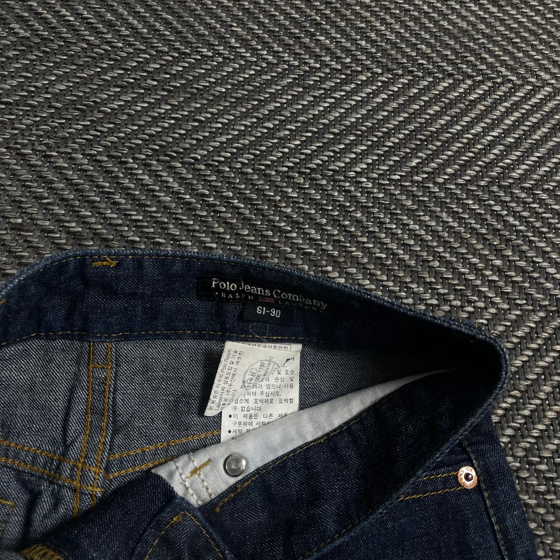 폴로 랄프로렌 레더 로고 데님 스커트o 3947 상품이미지4