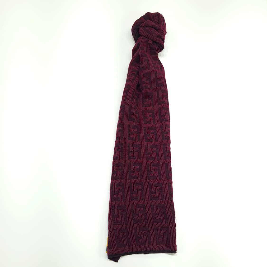 MX169 펜디 FF 모노그램 버건디 울 목도리 머플러 상품이미지7