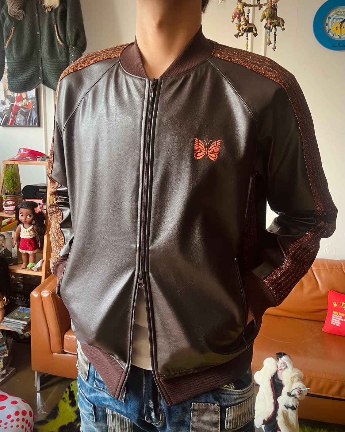 Needles 19fw Synthetic Leather Track JK 상품이미지2