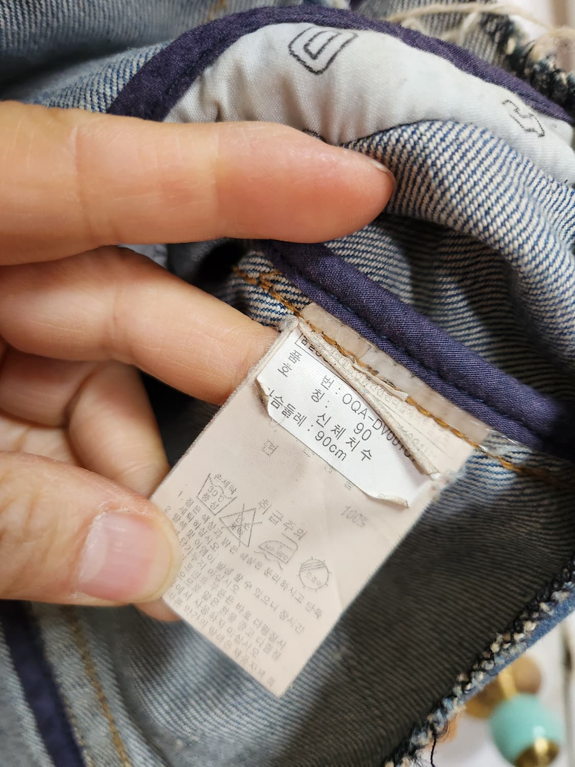 어반 빈티지 데님 조끼 청베스트 90 상품이미지4