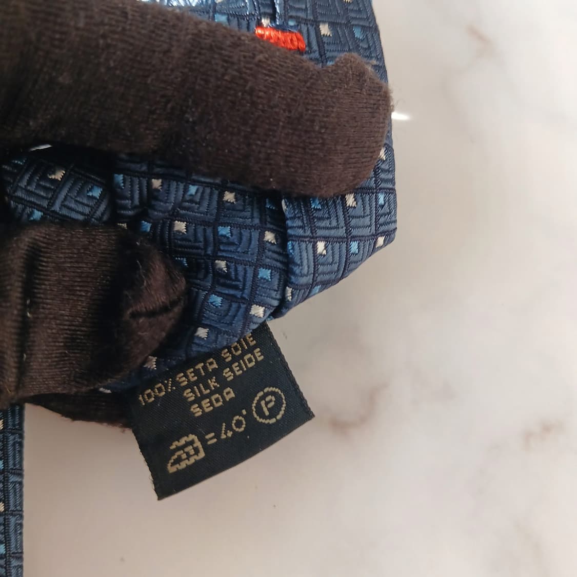 에르메네질도 제냐 자카드 패턴 넥타이 9.5cm A+등급 A19719 상품이미지9