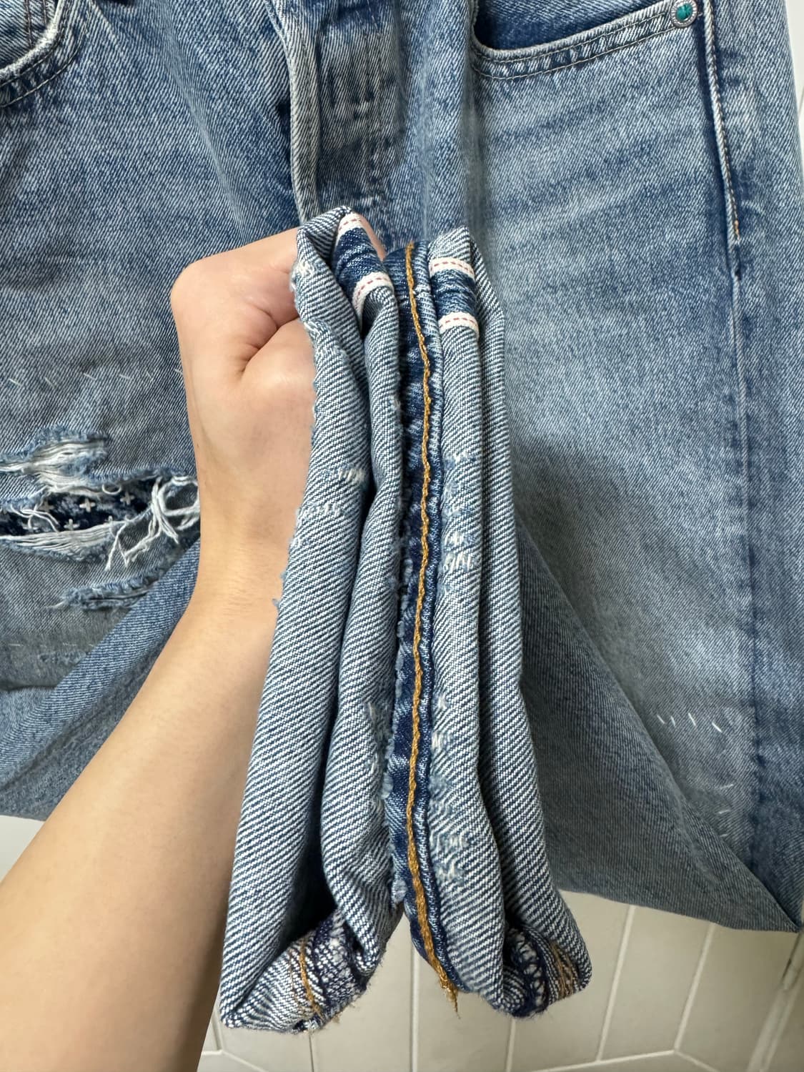 리바이스 501 터콰이즈 리벳 29/30 상품이미지3