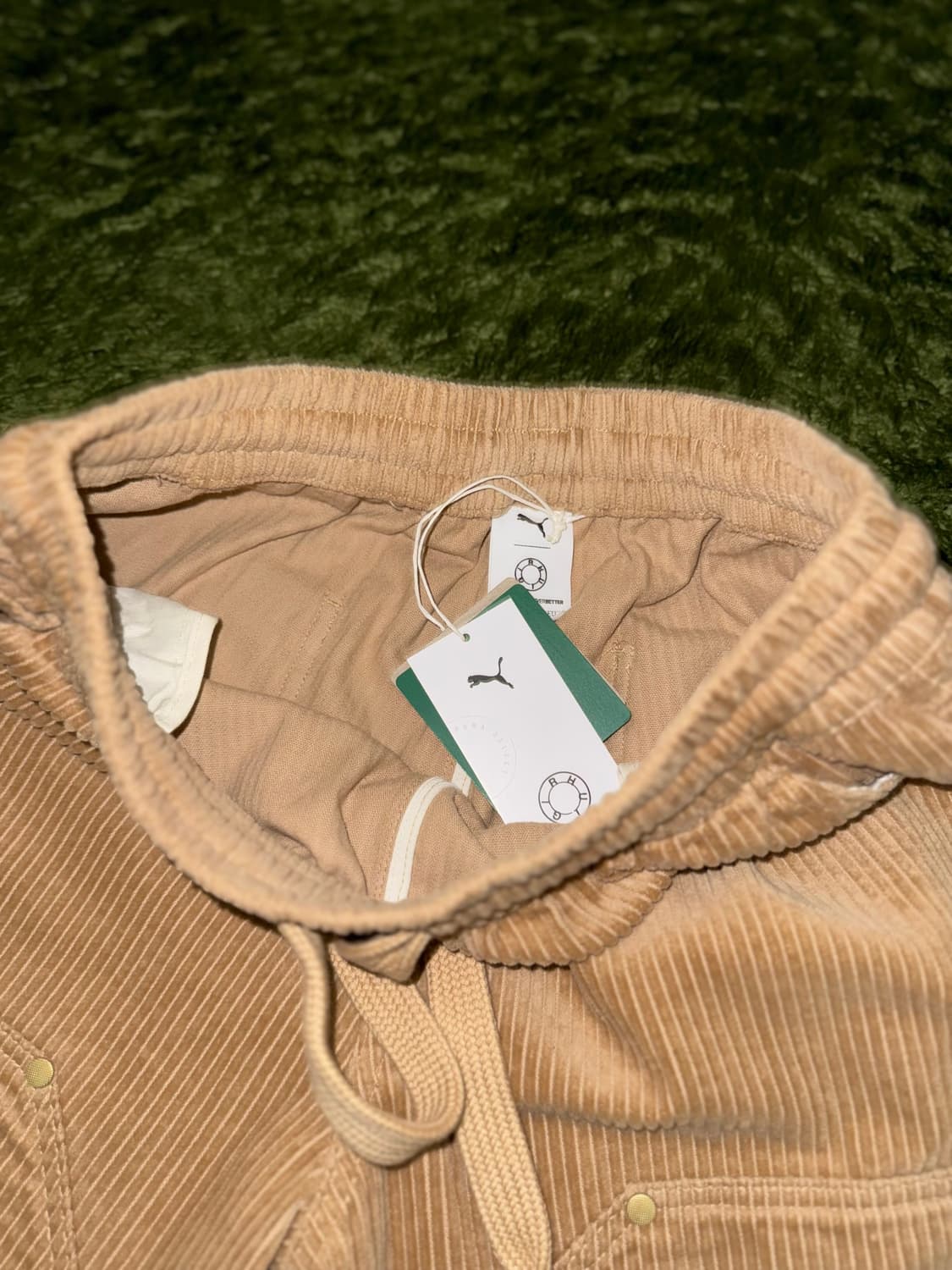 푸마 X 루드 루이지 자수 로고 코듀로이 더블니 팬츠 베이지 상품이미지3