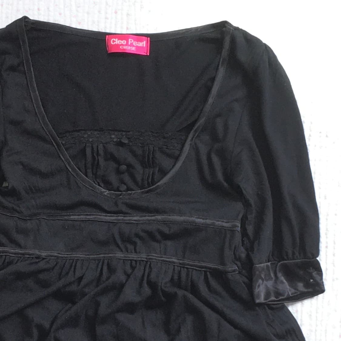 JPN/ 블랙 레이스 프릴 블라우스 히메갸루 갸류원피스 펑크 상품이미지2