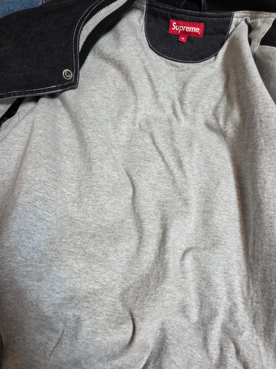 "2018ss Supreme Denim Varsity Jacket" 상품이미지3