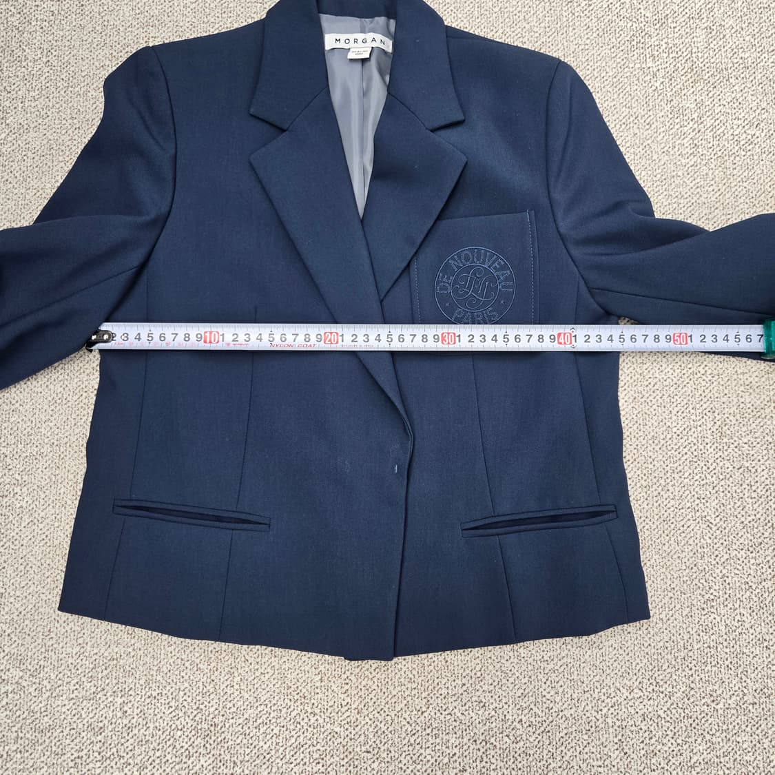 0129 모르간 23ss단색 네이비 자켓 55 상품이미지7