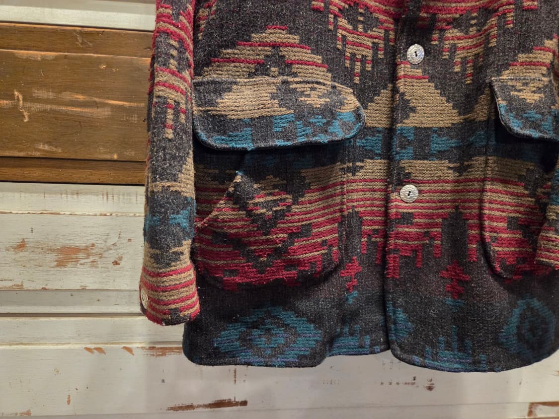 80'S 울리치 나바호패턴 블랭킷코트 상품이미지6