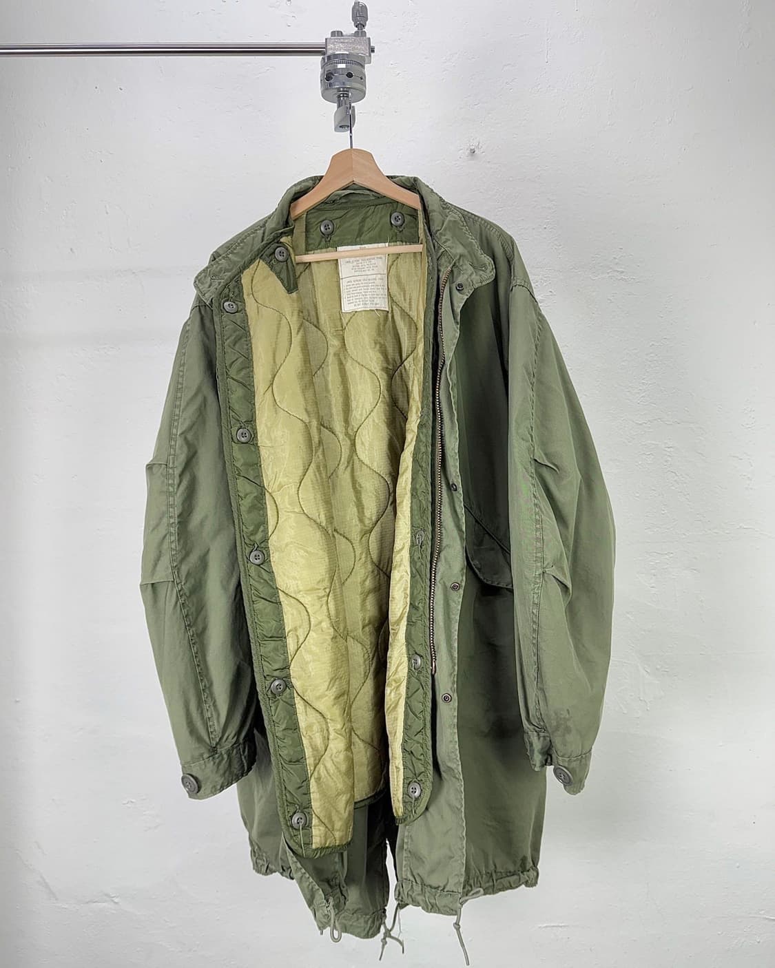 U.S.ARMY 아미 그린 m-65 70s 피쉬테일 자켓 상품이미지2