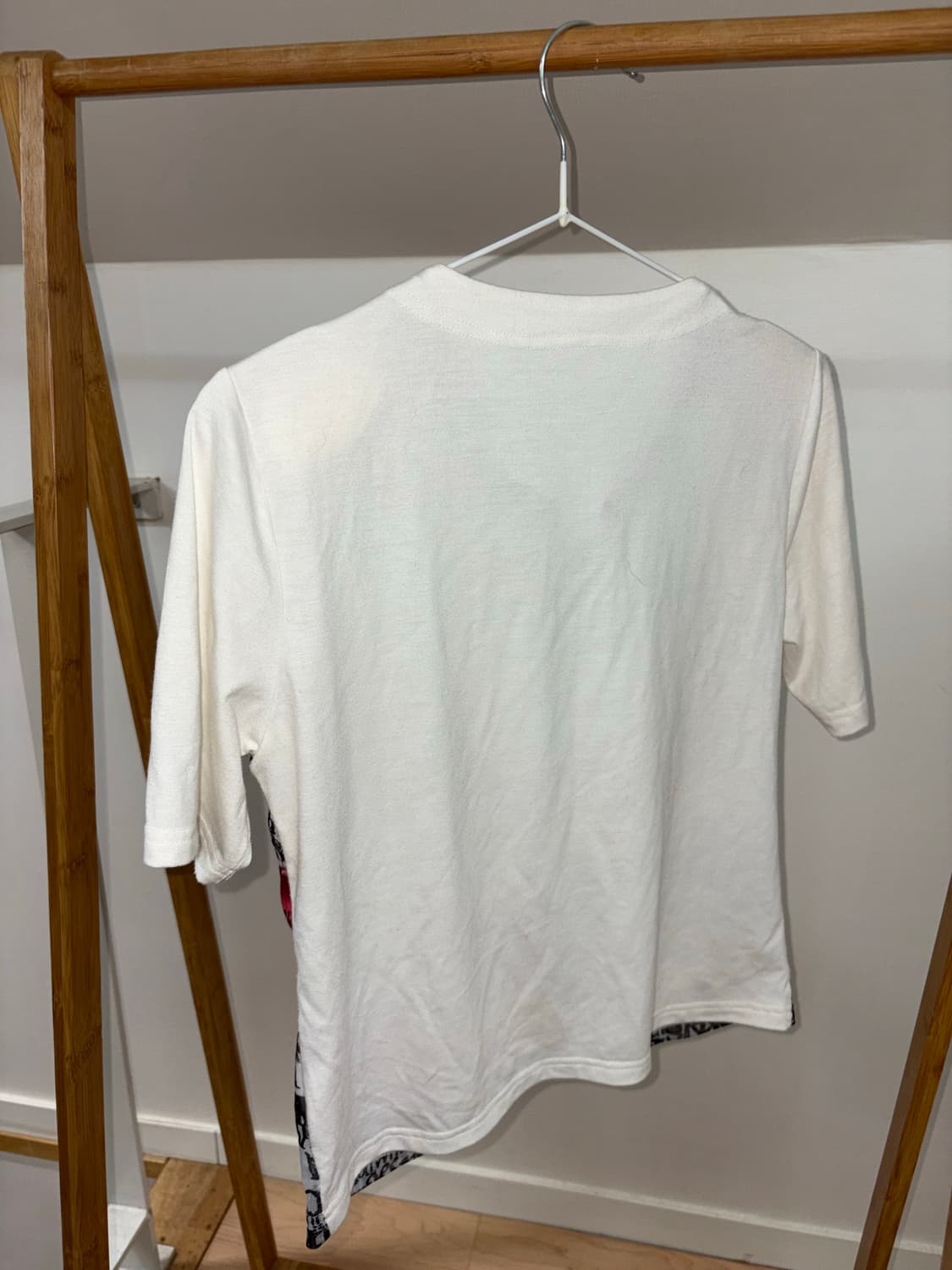 Y2k 펑크 그래픽 콜라주 시스루 반팔 슬리브 상품이미지4