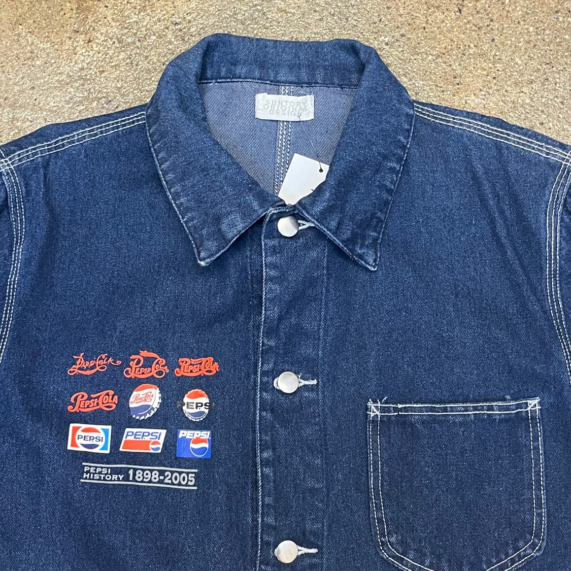 미국 빈티지 펩시 데님 워크 자켓 청자켓 상품이미지4