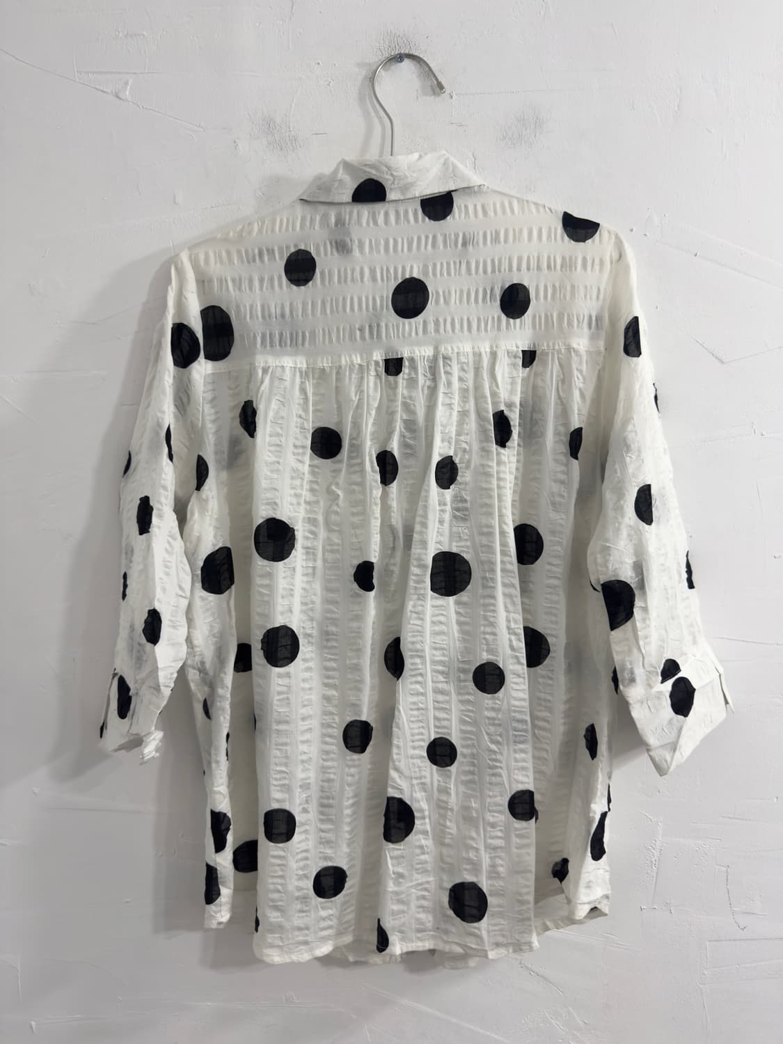 dot design blouse 상품이미지4