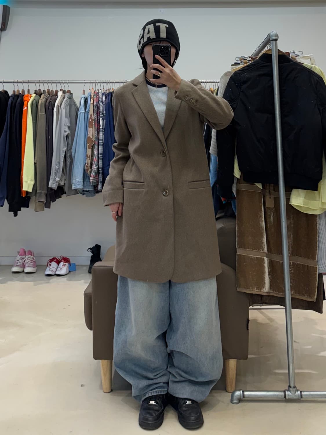 아페쎄 브라운 울 코트 상품이미지6