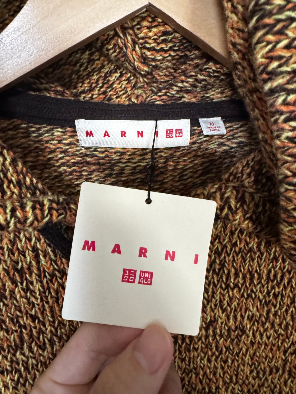 유니클로 마르니 니트 후드집업 XL 새상품 상품이미지2