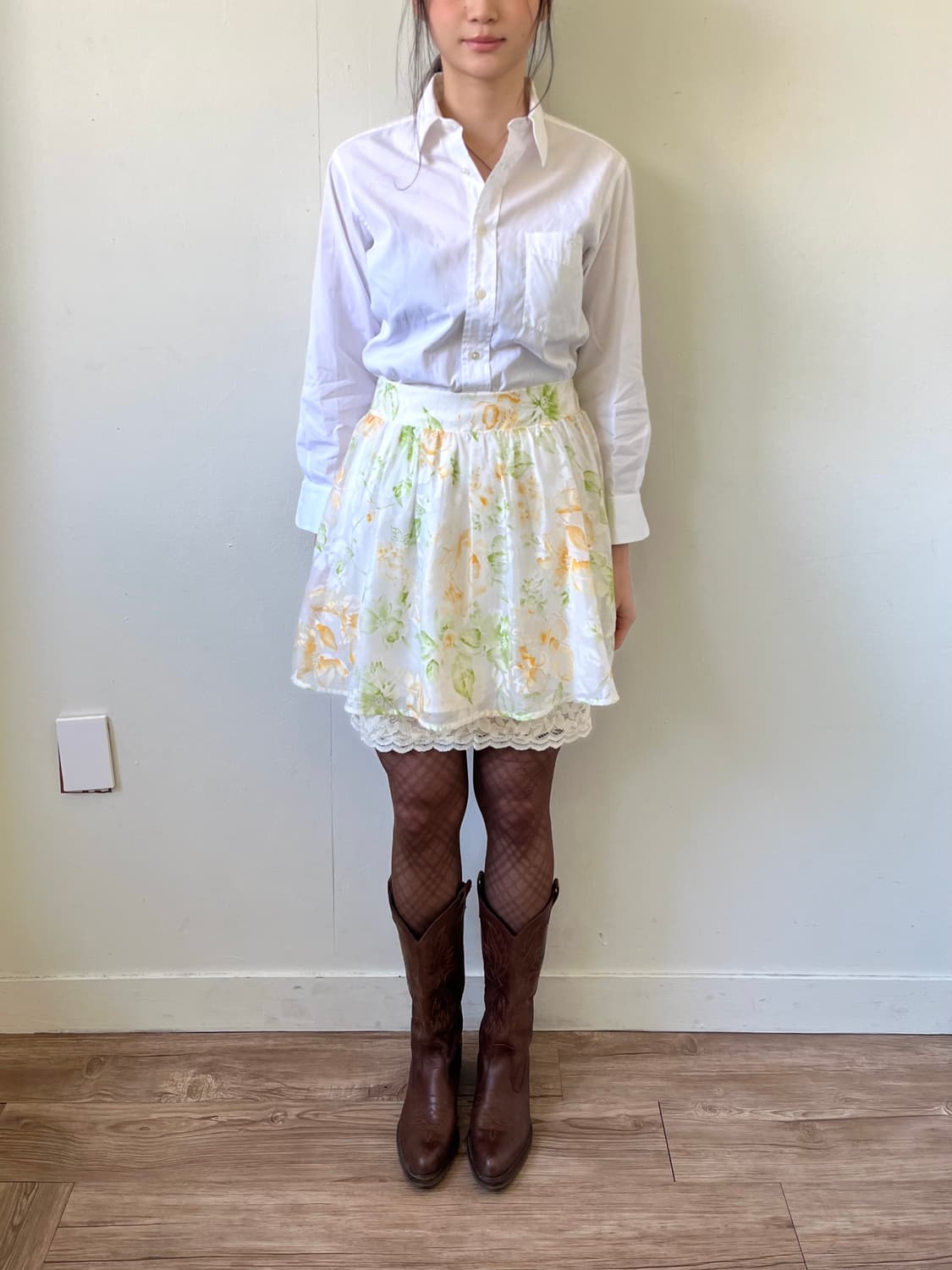 one way 플라워 미니스커트 상품이미지7