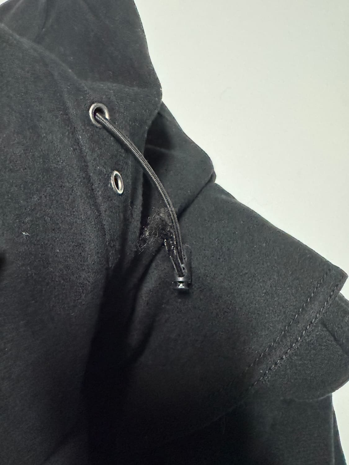 희귀!! 솔리드옴므 허리 스트링 울 집업 후드 코트 M 블랙 우영미 상품이미지6