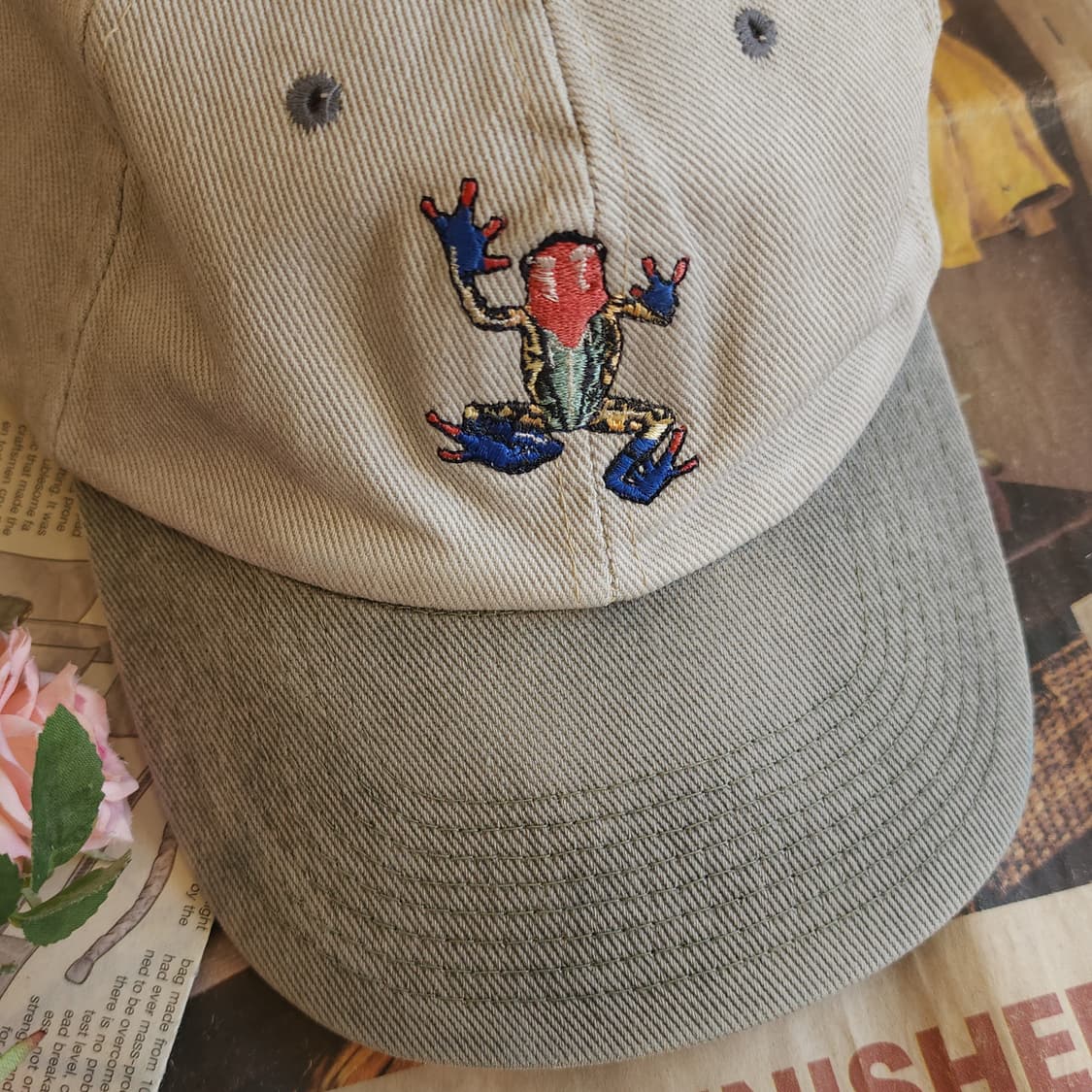 90s 빈티지 모자 애니멀 캡모자 트러커캡 미국 빈티지 독화살개구리 상품이미지2