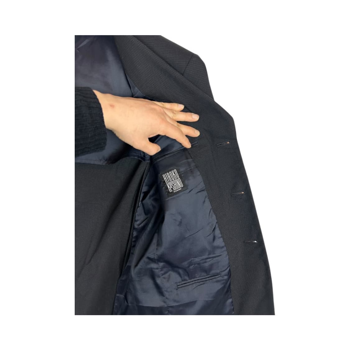 M) 히로코 코시노 클래식 3버튼 블랙 수트 SO-P-- 상품이미지4