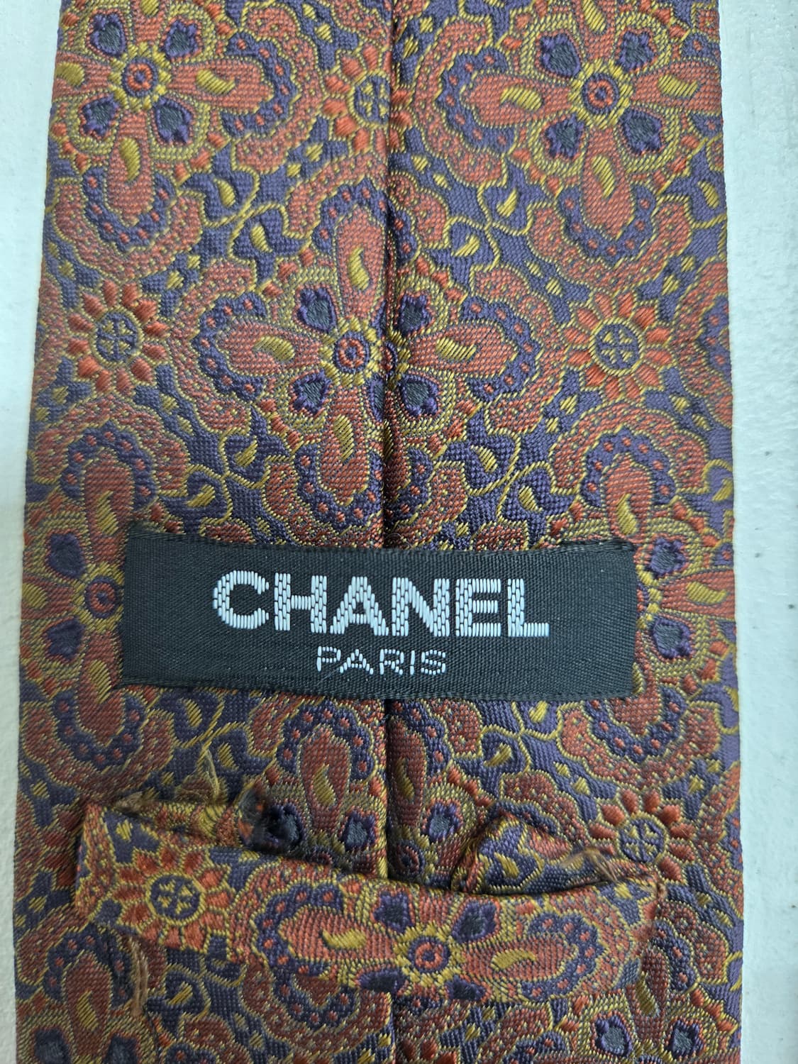샤넬 빈티지 패턴 실크넥타이 상품이미지3