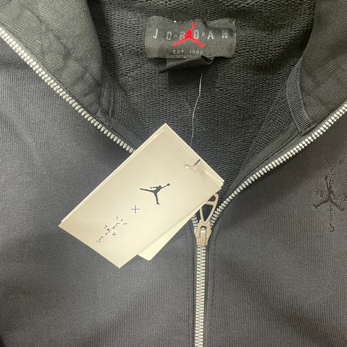 조던 x 트래비스 스캇 블랙 풀집업 후디 상품이미지4