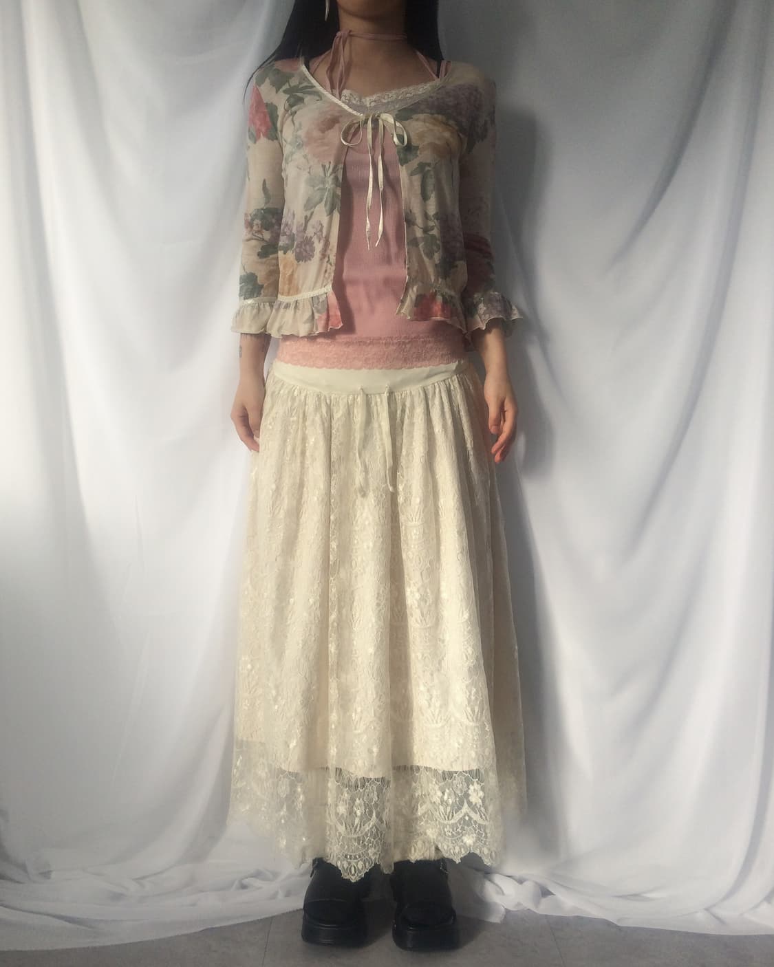 Flower pattern cardigan 상품이미지1