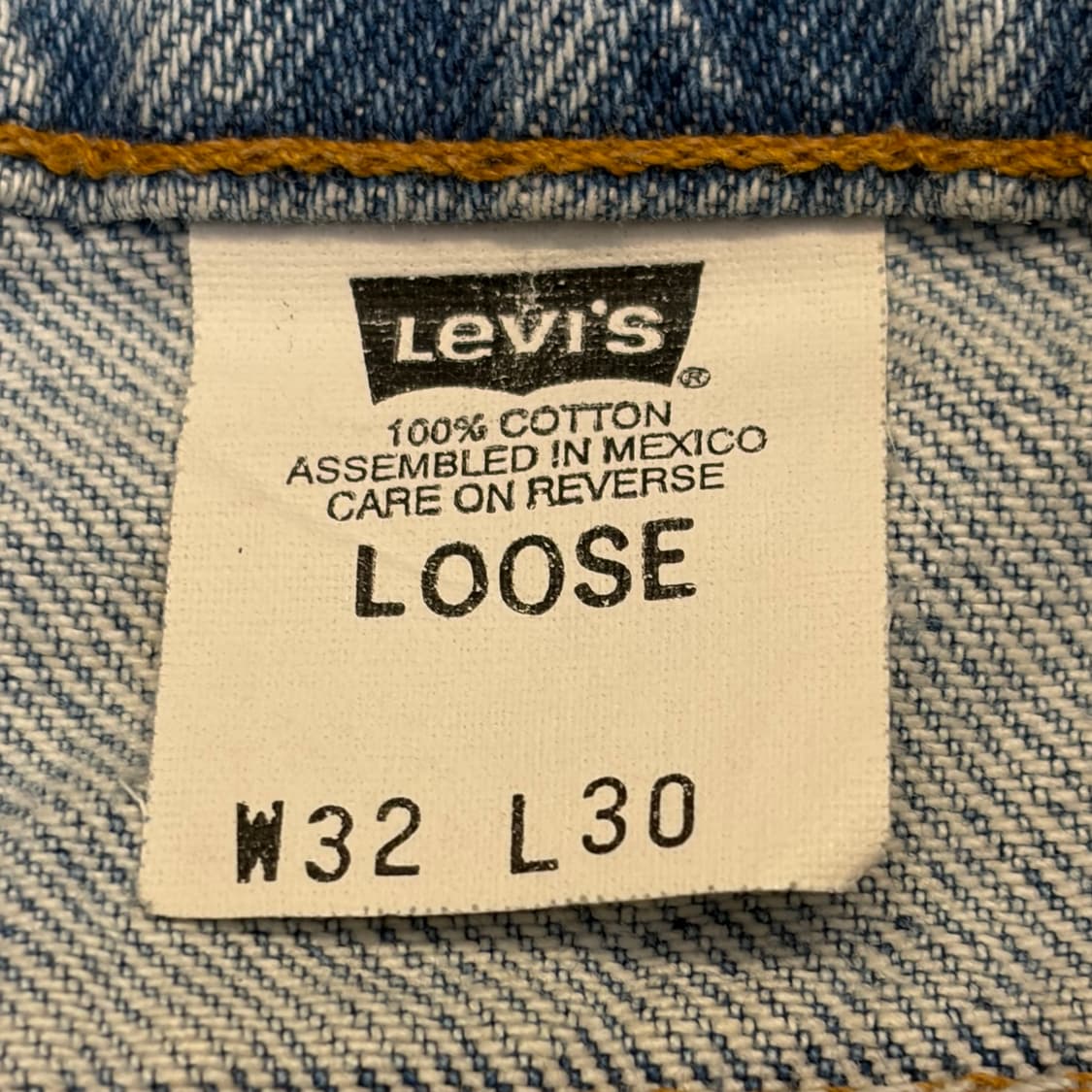 90s 미국 빈티지 리바이스 545 브라운탭 연청 청바지  상품이미지4