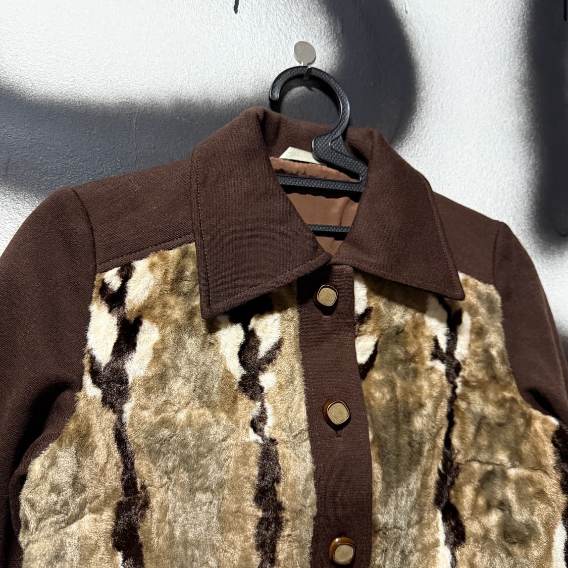 VTG 빈티지 다크 브라운 송치 디테일 크롭 자켓 상품이미지3