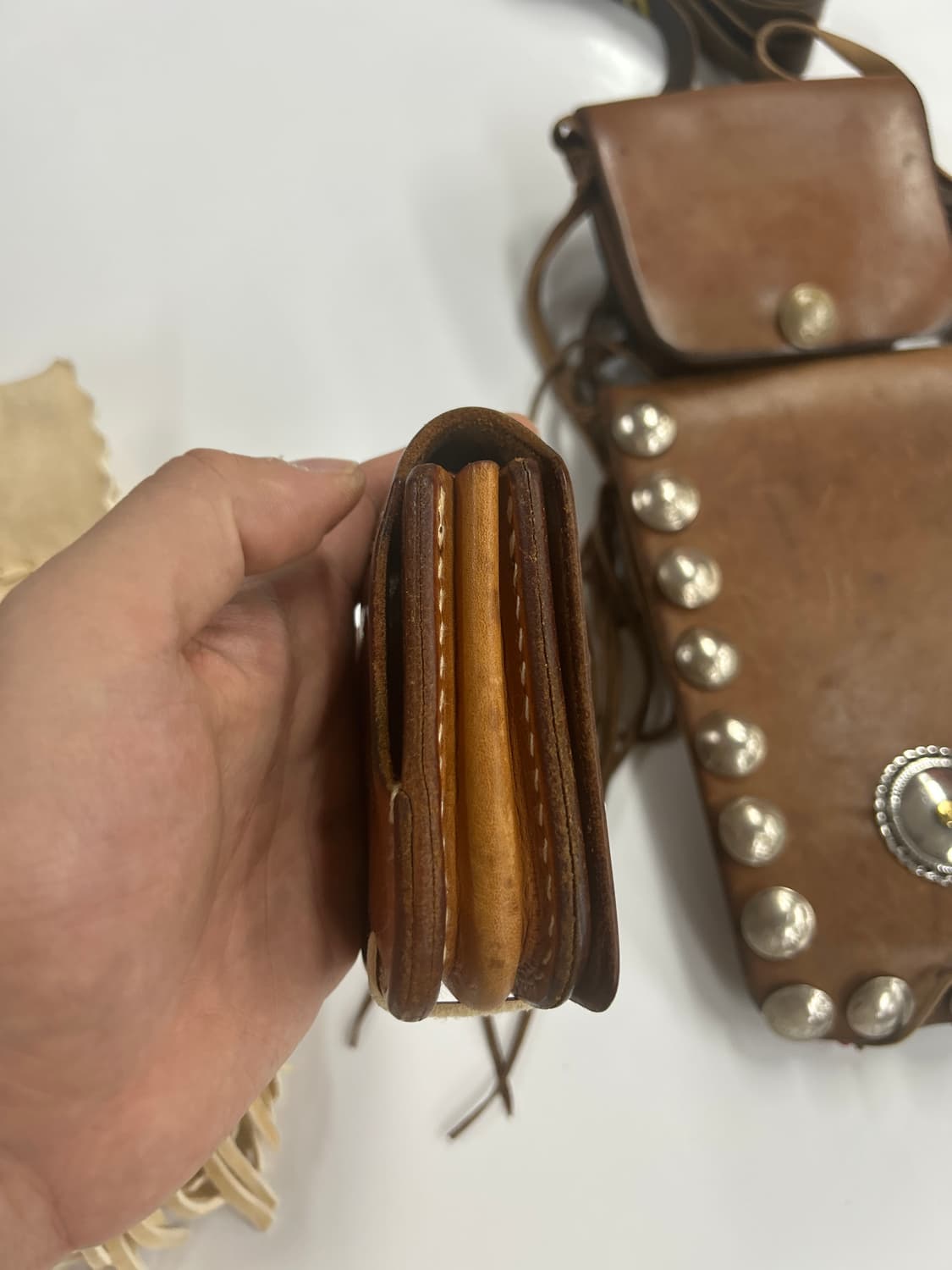 goros 고로스 새들레더 콘초 벨트루프 시가렛 케이스 상품이미지5