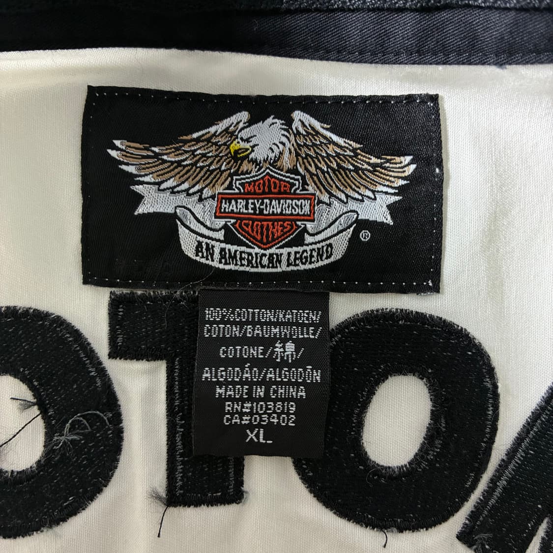 Harley davidson  할리 데이비슨 바이커 자수 투톤 반팔 셔츠 상품이미지7