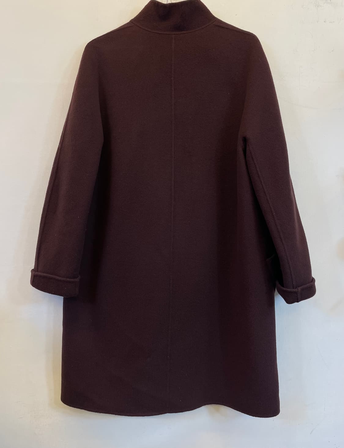 MCM 여성울코트 여성모직코트:) 버건디코트 하프코트하객룩연말룩데이트룩 상품이미지6