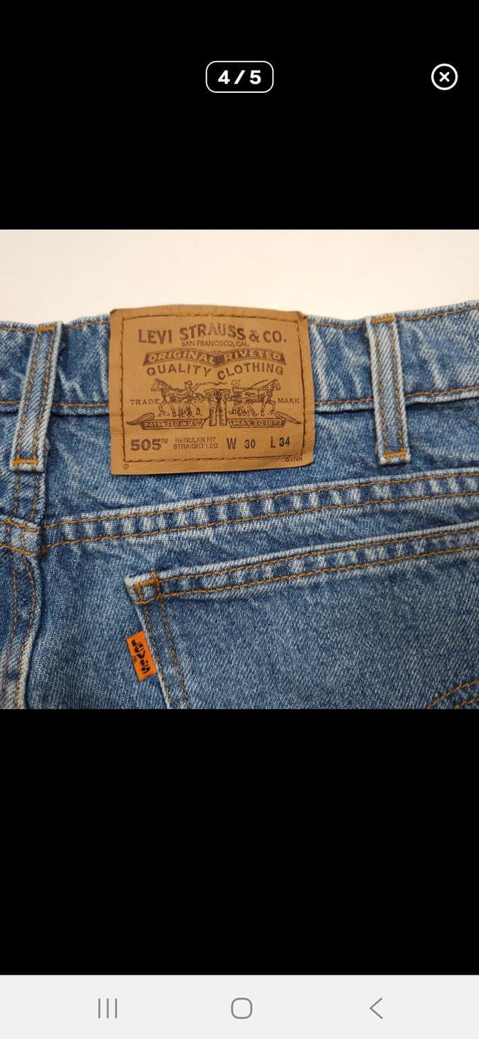 리바이스 505 오렌지탭 연청바지 상품이미지4