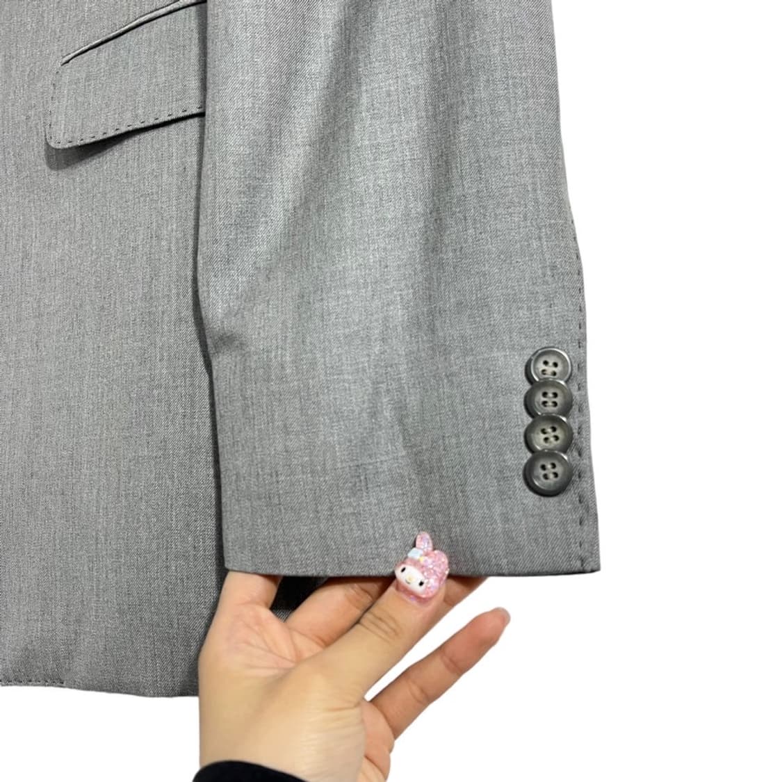 솔리드옴므 원버튼 울 실크 블레이저 상품이미지4