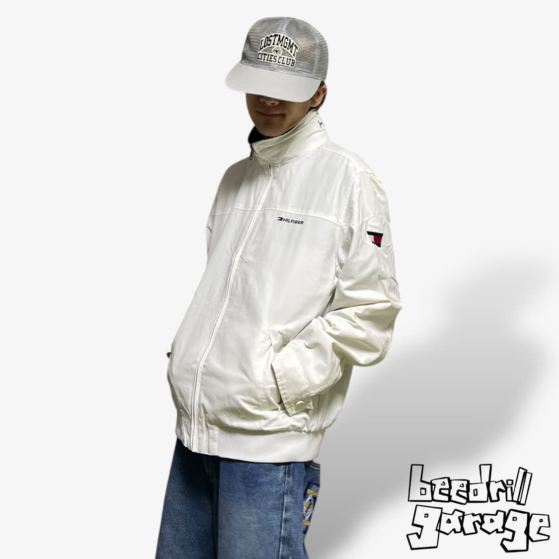 타미힐피거 화이트 블루종 바람막이 상품이미지1