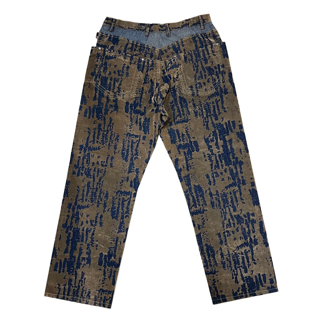 90s PHAT FARM 팻 팜 스웨이드 와이드 데님 팬츠 36 상품이미지3