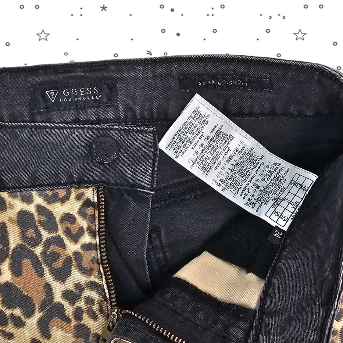  GUESS 게스 레오파드 데님 숏팬츠 상품이미지3