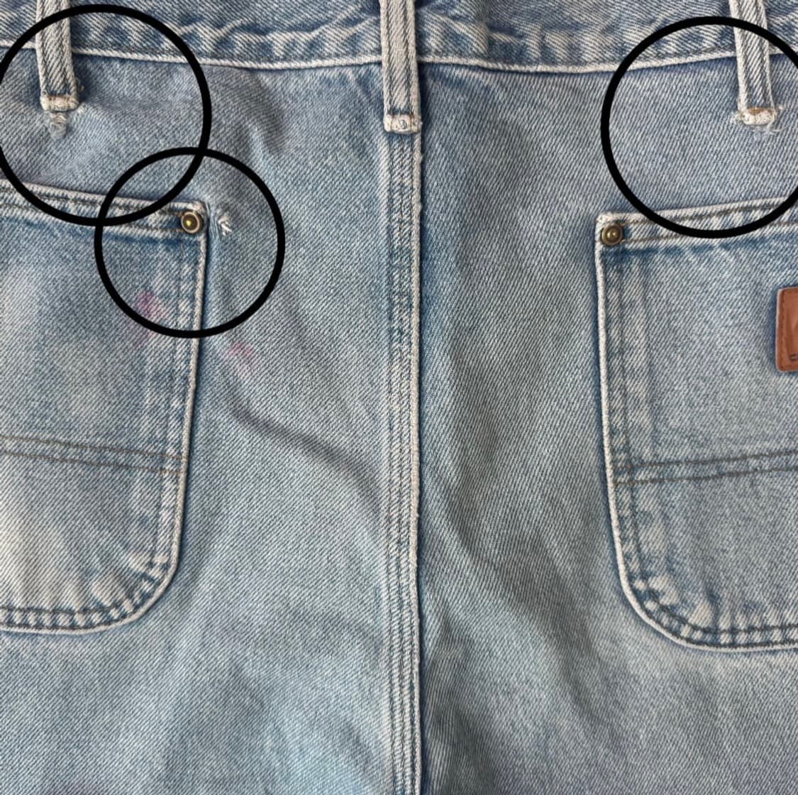 칼하트 데님 더블니 워크팬츠 상품이미지7