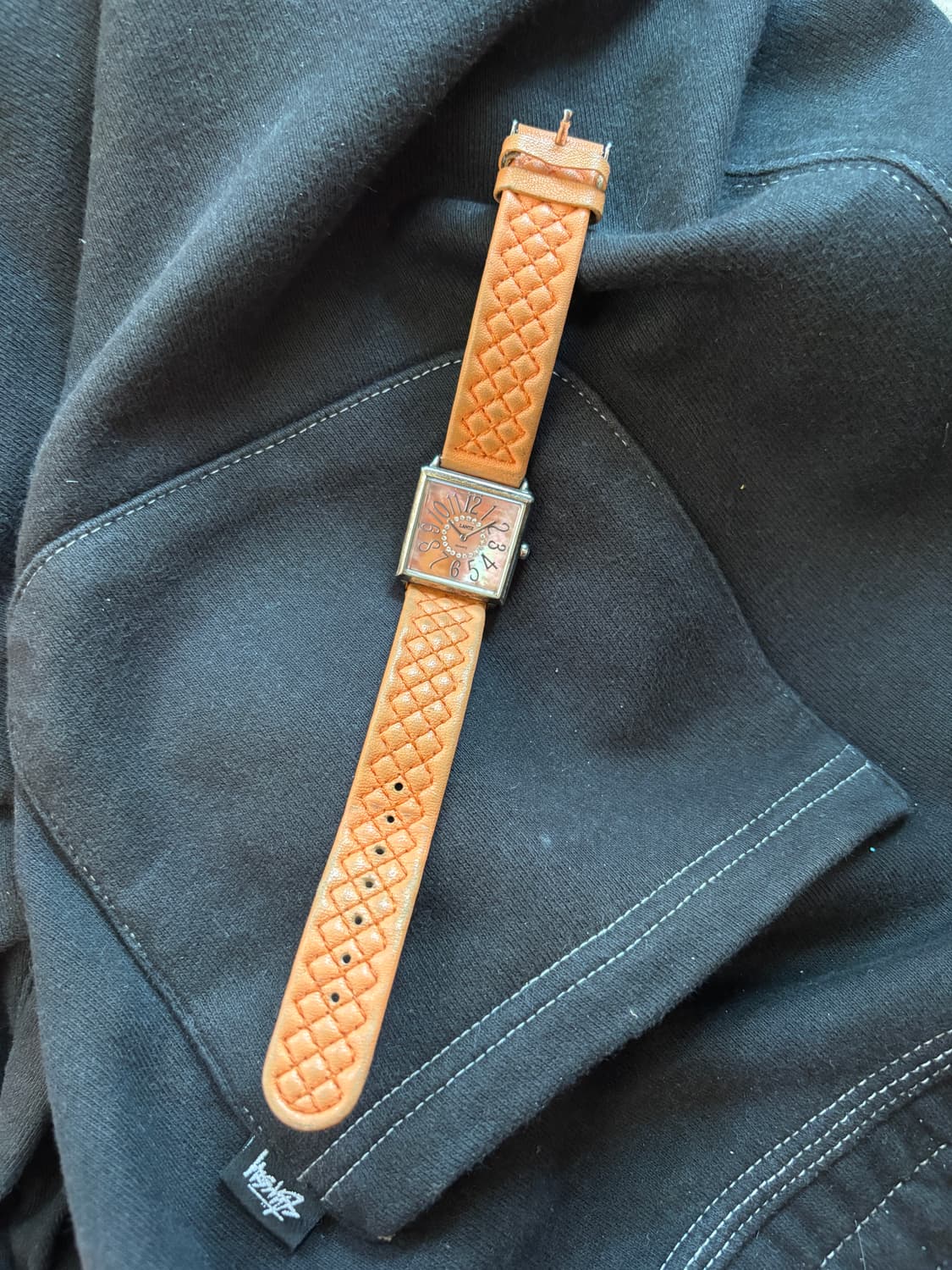 vintage Lantz quartz leather watch 상품이미지2