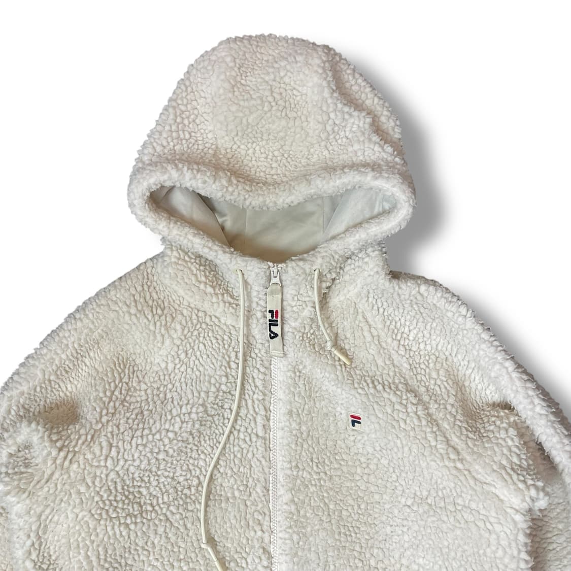 FILA 휠라 후드 플리스 후리스 자켓 점퍼 L 상품이미지3