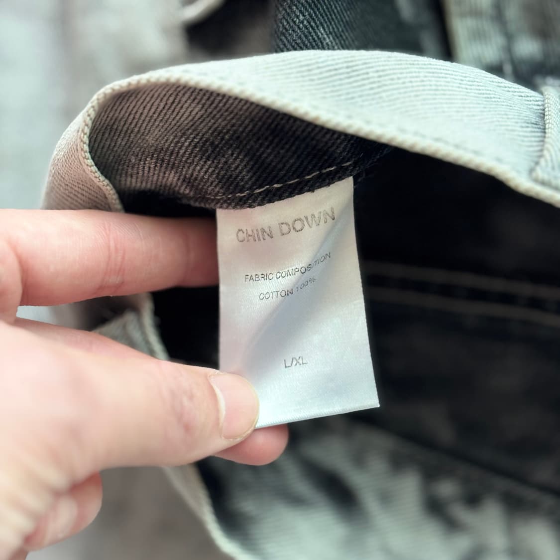 친다운(CHIN DOWN) 오버다이 타이다이 워싱 데님 팬츠 상품이미지4