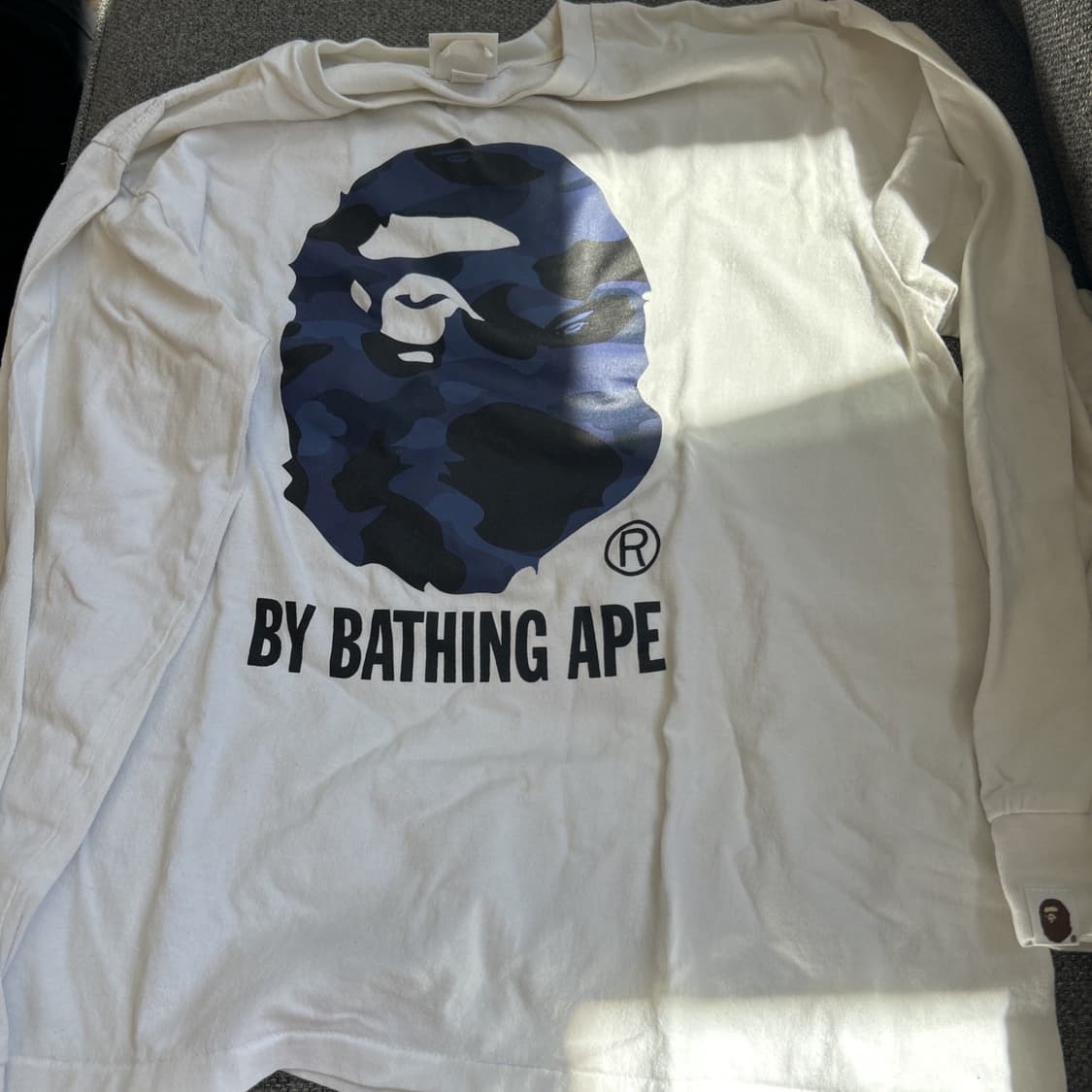 베이프 바이 베이팅 에이프 헤드 롱슬리브 티셔츠 화이트 L 상품이미지1