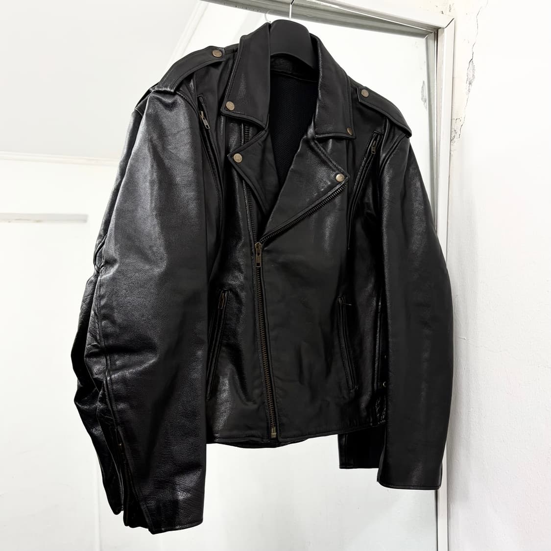 헤비 카우레더 웨스턴 라이더 자켓 상품이미지1