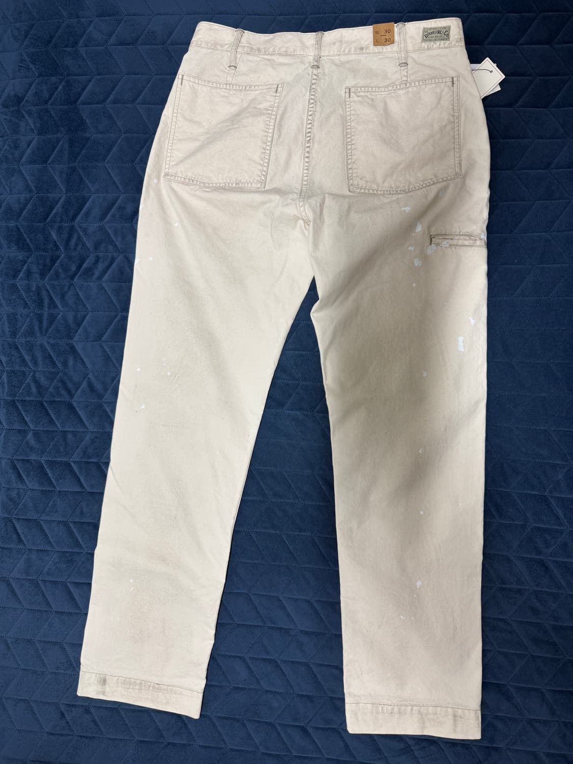 RRL 엔지니어핏 캔버스 카펜터 팬츠 에크루 시디드 내추럴 상품이미지3