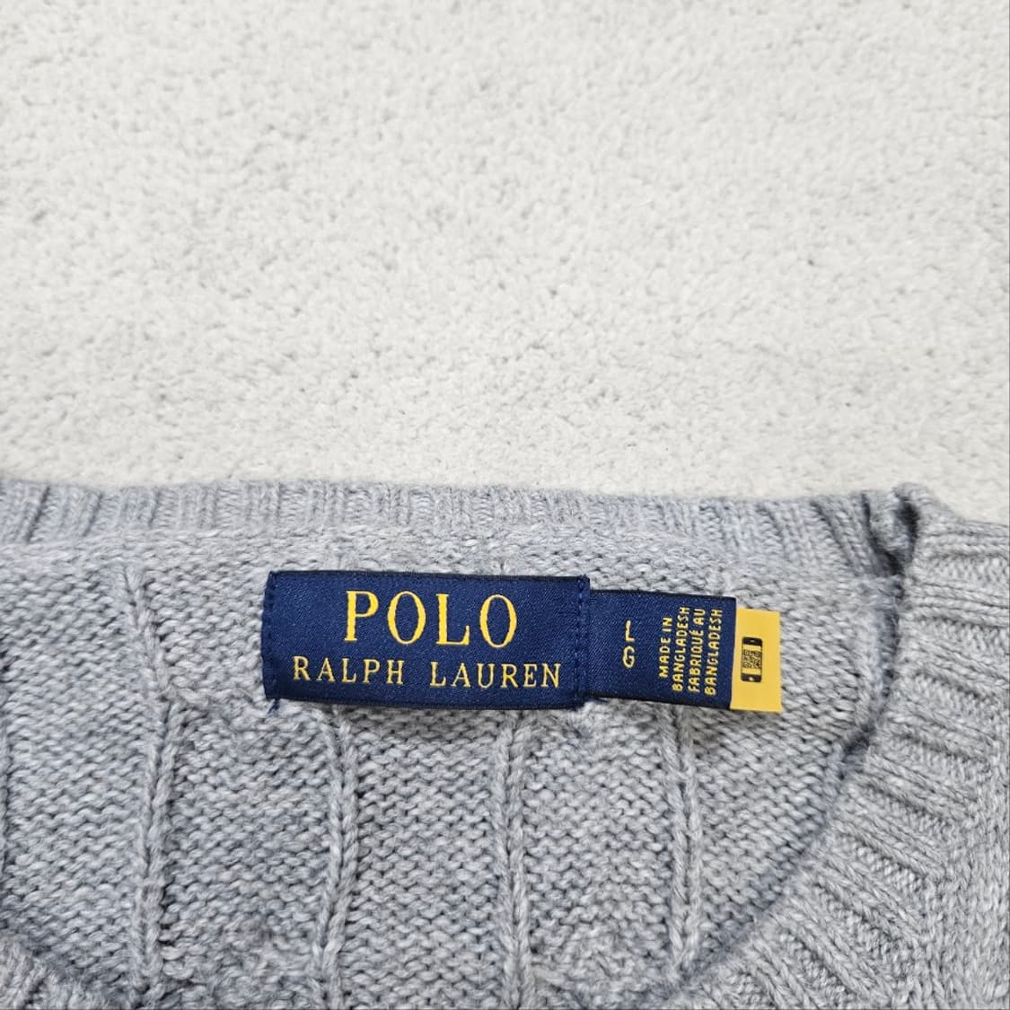 폴로 랄프 로렌 신형 QR 케이블 니트 L 상품이미지7