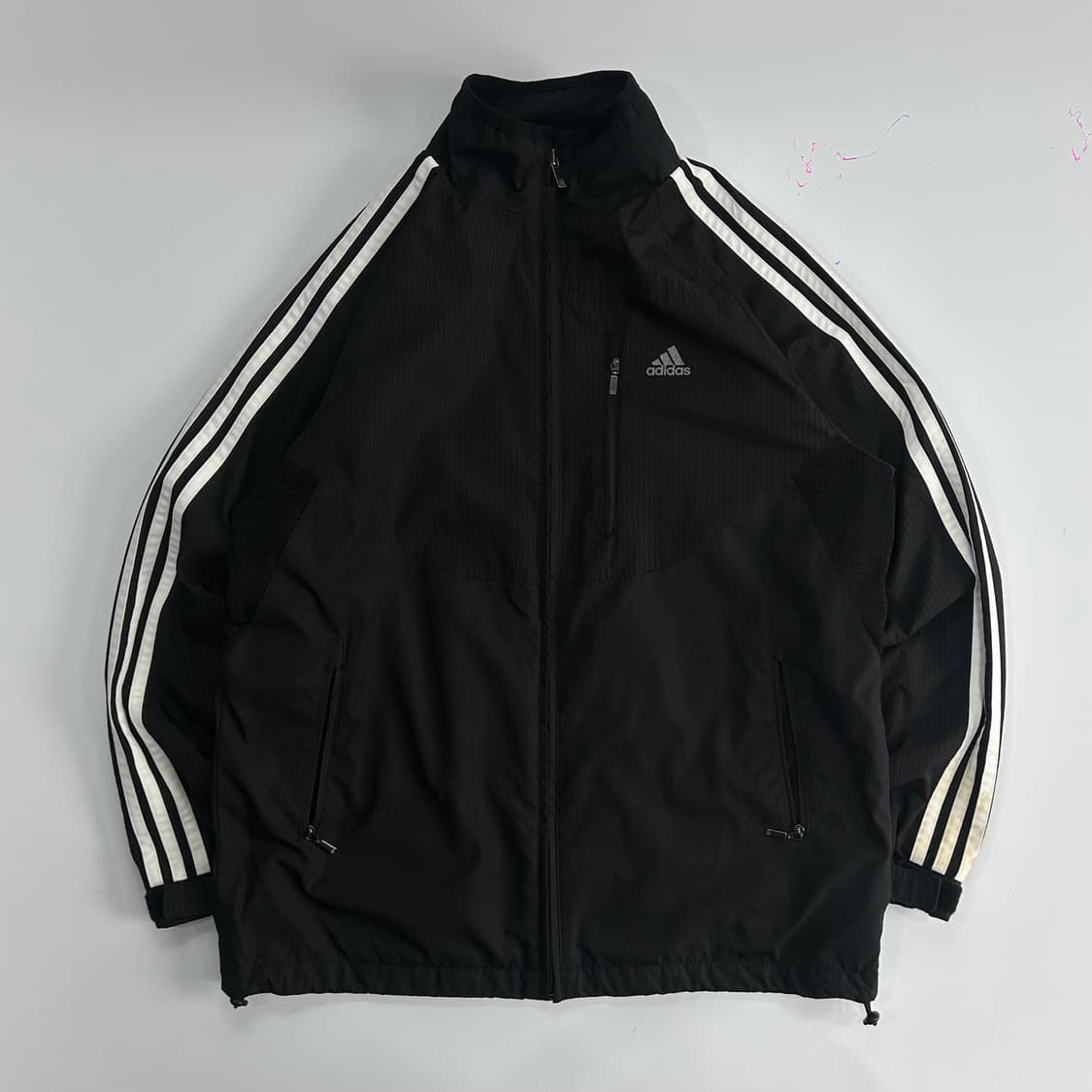 Adidas 아디다스 삼각로고 블랙 트랙탑 바람막이 상품이미지3