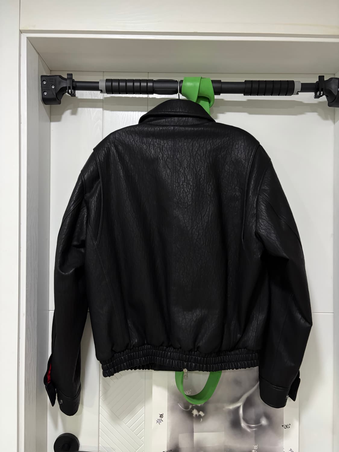 (새상품) MMIC 블랙 레더 블루종 자켓 상품이미지3