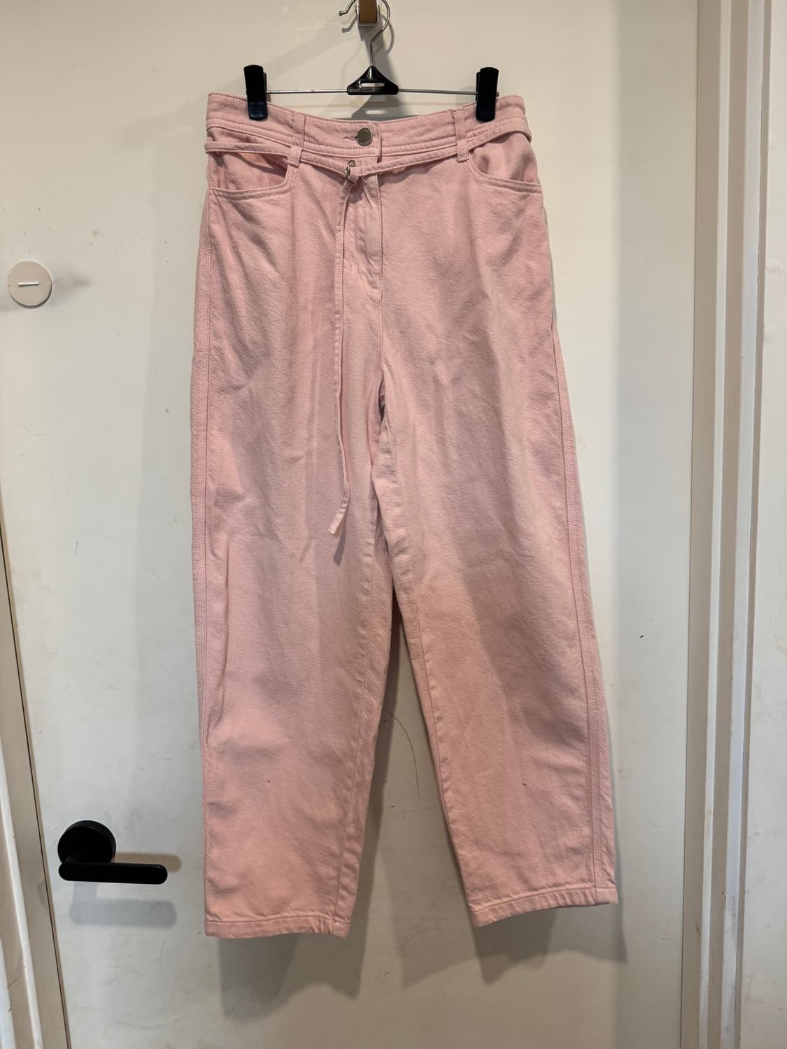 아떼바네사브루노 라이트코랄 워싱 벨티드 데님 팬츠 상품이미지2