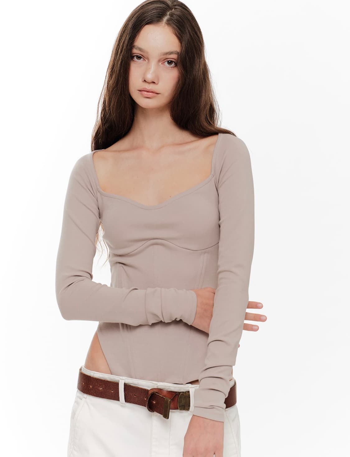 2000 Archives EL CORSET TOP MOCHA 코르셋 탑 상품이미지1