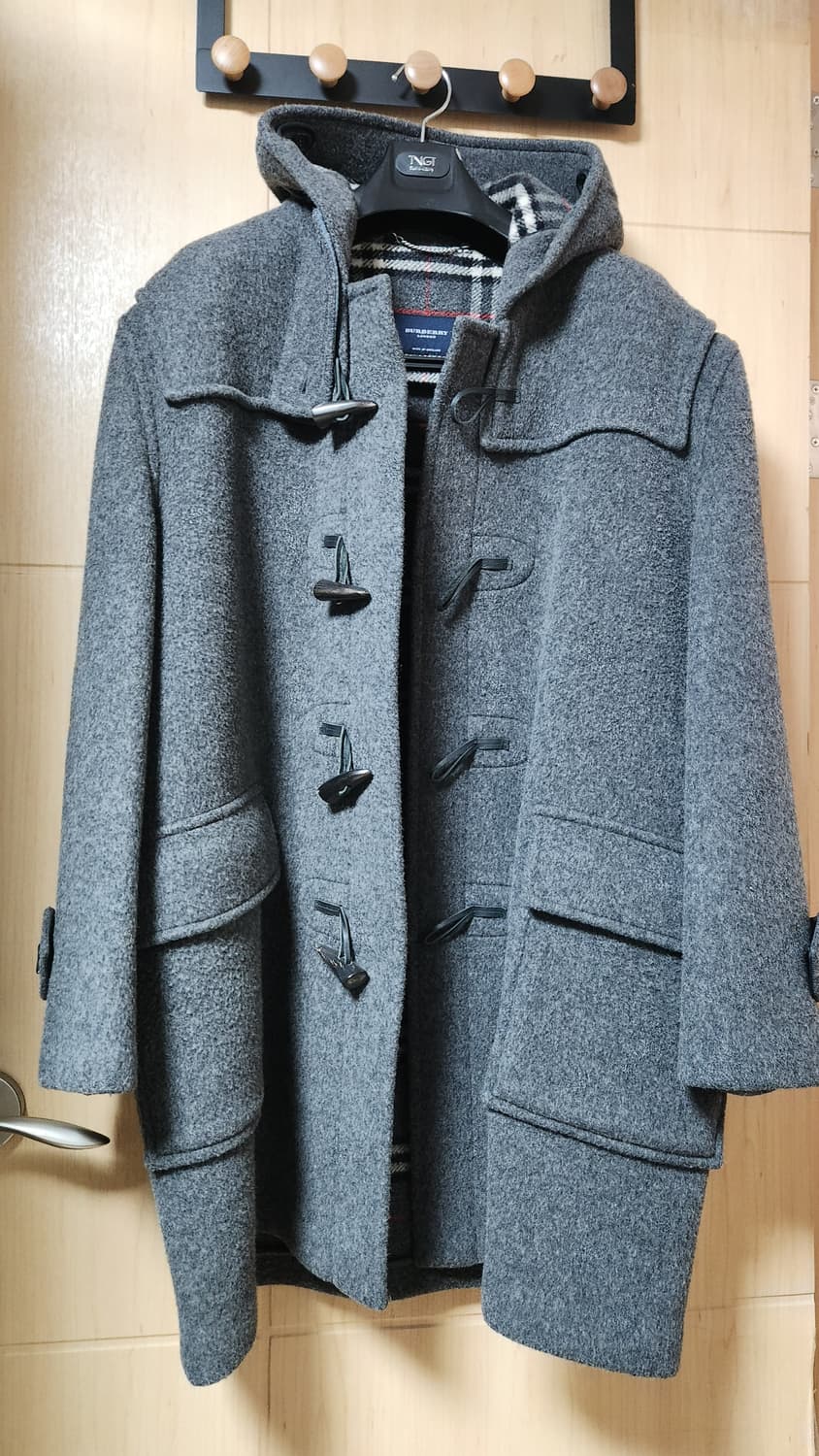 정품 남성 버버리 울 더플 코트 그레이 50 105추천 상품이미지1