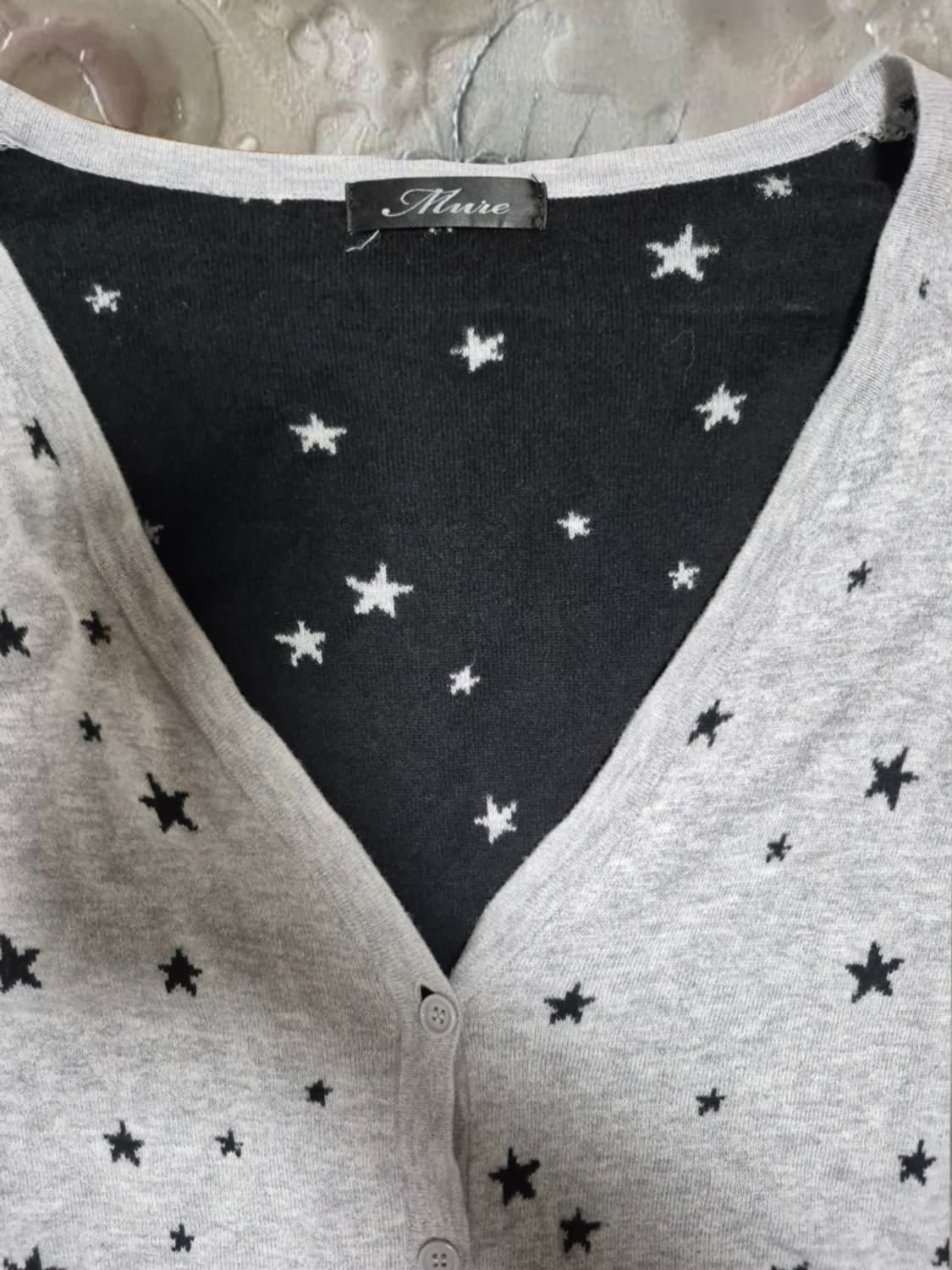 일본 빈티지 락시크 펑크 스타 별 패턴 도쿄걸 교복 가디건 상품이미지3