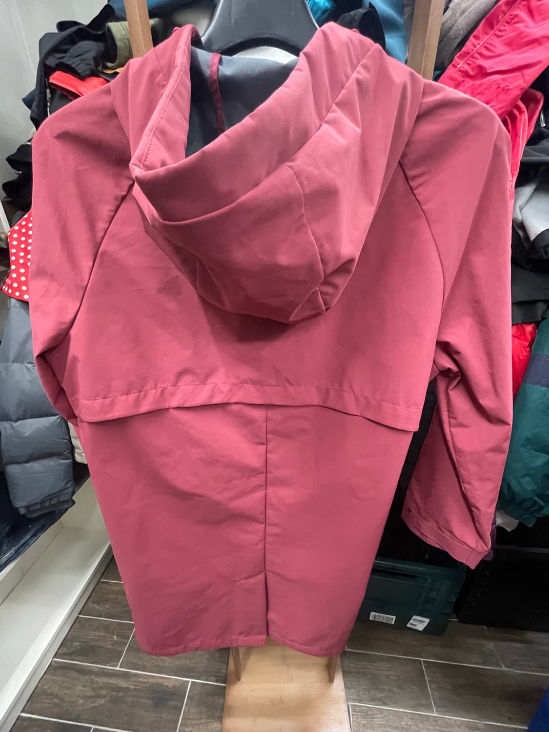 리복 후드 바람막이 버건디s거의새상품  상품이미지4