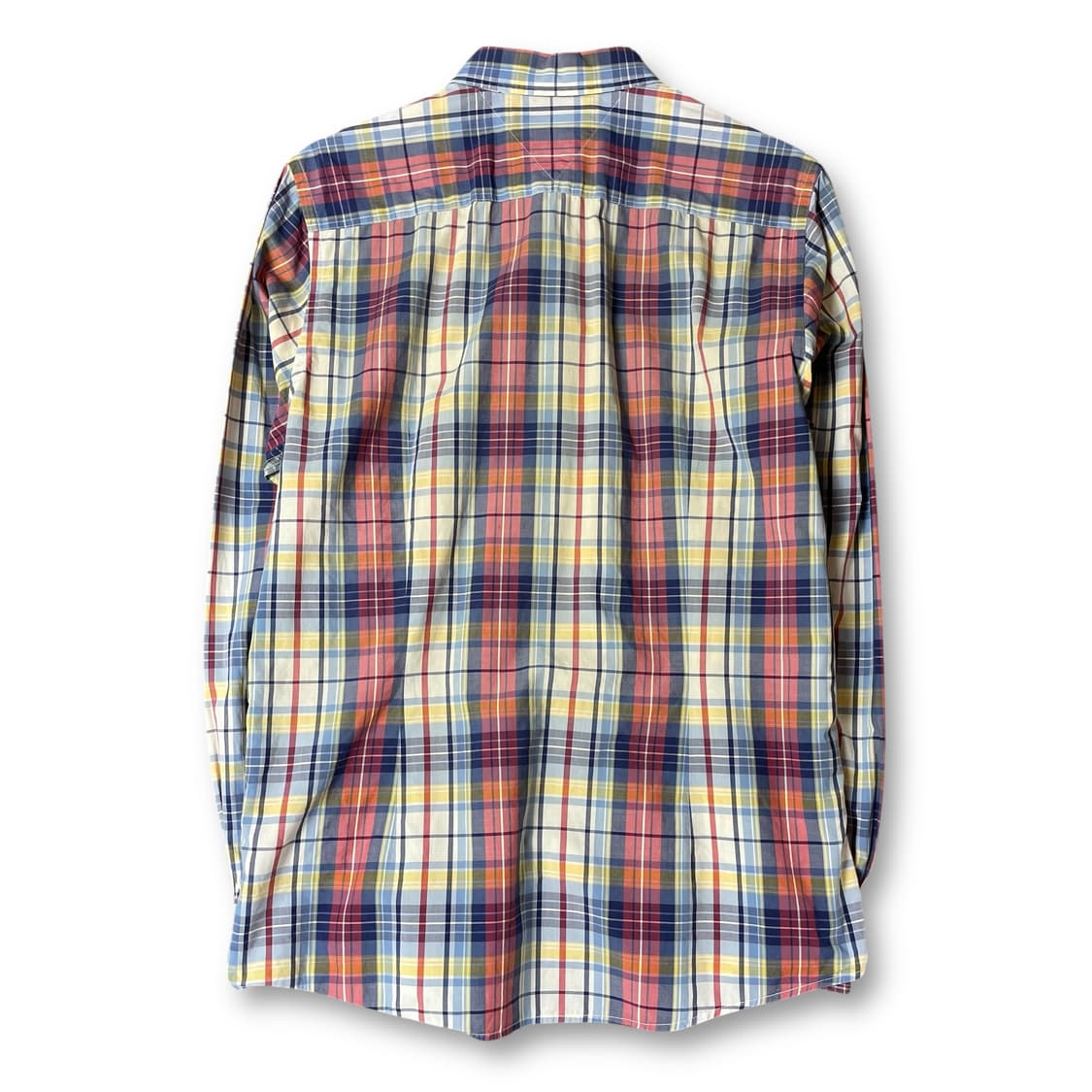 타미힐피거 빈티지 레드 옐로우 블루 체크 긴팔 셔츠 슬림핏 L 상품이미지2